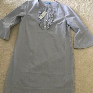Draper James Seersucker Ruffle Shift Dress